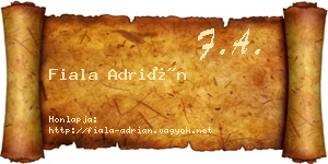 Fiala Adrián névjegykártya
